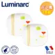 【法國Luminarc】樂美雅 花之舞2入餐具組/法國進口/玻璃餐盤/微波餐盤/健康環保(ARC-2B-ECT)