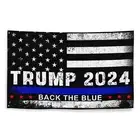 Pro Trump 2024 back the blue thin blue line American flag