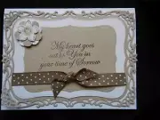 Handmade Sympathy Card Spellbinders Decorative Labels Eight W Stampin Up Label 8
