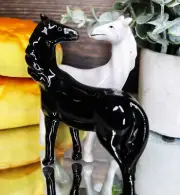 Magnetic Salt Pepper Shakers Collectibles Horses Couples Black and White Kissing