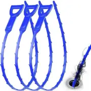 3 Pack 20-Inch Plumbing Snake Drain Clog Remover