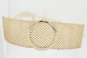 Women Gold Fancy Metal Chain Boot Bracelet Strap Shoe Charm Wide Strap Circle