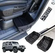 Car Under Seat Storage Lock Box Tray Compatible with Ineos Grenadier 2020-2024 Hidden Organizer Under Front Seat Oxford Cloth Tool Box Organizer Storage Box with Handle (2PCS)