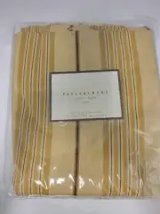 Pottery barn Preston Rideau 50" by 96" Drape Stripe Brown Tan