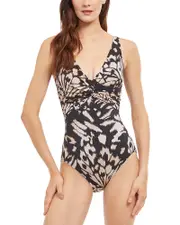 Gottex Miss Butterfly Surplice One Piece Swimsuit