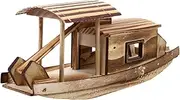 Vaguelly Travel Miniature Boat Wooden Boat Cupboard Desktop Boat Yacht Modern Sculptures Crafts Indoor Wooden Boat Model Model Indoor Wooden Sculpture Ornament Model Ship