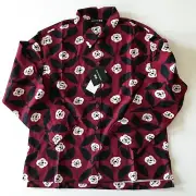 Uniqlo x Marimekko Flannel Long Sleeve Shirt S L Red Floral Pattern NWT