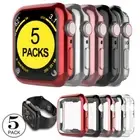 5 Pack For Apple Watch 8/7/6/5/4/3/SE Screen Protector Case 41/45/40/44mm Cover