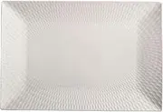 Maxwell & Williams White Basics Diamonds Rectangular Platter 36x25cm Gift Boxed
