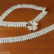 Anklet Silver Plated Ankle Chain Anklets Women Foot Bracelet Indian Payal Gift