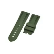 24x22mm Green Rubber Watch Strap For Panerai Luminor Marina Submersible