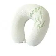 Bamboo Memory Foam U-Shaped Neck Support Pillow for Travel