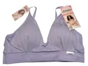 Jockey Essentials Bralette Women M Orchid Soft Touch Wirefree Wicking Modal Cool