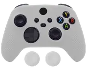 Silicone Cover + Thumb Grips For XBOX Series X Controller Case Skin - White