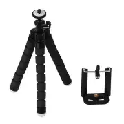 Tripod Flexible Octopus Bracket Holder Stand Moun Cell Phone iPhone Camera Black