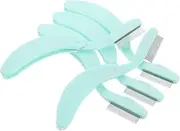 BATHVEVE Portable Metal Eyelash Comb Set Eyebrow Scissor Brush Multifunctional Folding Beauty Tool Gentle on Skin