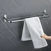 2024 Double Towel Rack, 40cm SUS304 Wall Mounted Towel Rack for Bathroom,Polished Stainless Steel 2 Bars Wall Mounted Towel Rack,Towel Rack for Bathro