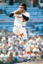 Ross Grimsley Baltimore Orioles pitches at an Major League Baseba- 1974 Photo 3