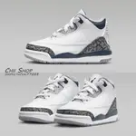 【CHII】日本 NIKE JORDAN 3 RETRO 童鞋 小童 大童 皮革 灰藍色 DM0968-140