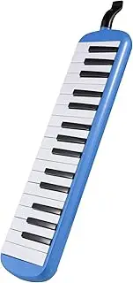 32 Keys Melodica Instrument Melodica Air Piano Keyboard with Soft Blow Pipe Blowing Nozzles Melodica Wind Instruments with Carrying Bag for Beginners Adults Blue One Size