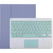 Bluetooth Keyboard & Tablet Case For Ipad 10.2 / Ipad Air 2019 Detachable Touch Pad Pen Slot Holder Microfiber Leather Purple Light Green Keyboards