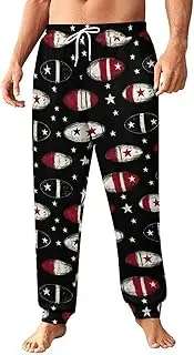 [Generic] Men's Sweatpants, Sketch Rugby with Star Motifs-115, Polyester Joggers, Sweatpants Jogging Pants for Workout Running