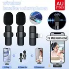 Wireless Lavalier Microphone Mini Mic For Android iPhone ipad Vlog Live Stream