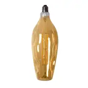Edison LED Light Globe Tubular Dimpled 12 Watt Filament Bulb 31cm E27 Amber Warm White