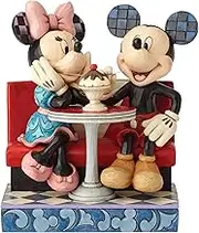 ENESCO Disney Traditions by Jim Shore Mickey and Minnie Mouse Soda Shop Figure, 16.5 cm, Multi-Colour