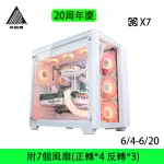 EINAREX埃納爾980ATX海景房可360水冷/附7顆ARGB5V風扇 白