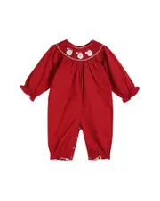Lil Cactus Santa Smocked Playsuit