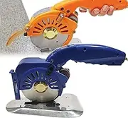 Electric Fabric Cutter, Fabric Circular Knife Cutter, 2500 Speed Adjustable, with Light, for Cloth, Cut Fiber Cotton,Corrugated Paper,Silk,Leather,Woolen Material,Carpet,A