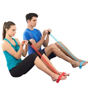腳蹬拉力繩仰臥起坐拉力器擴胸彈力繩健身器材家用男女減肚子
