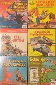 6x Super 8 SPANISH DISNEY Film LOT- 20,000 Leagues, Herbie, Mysterious Island 8m