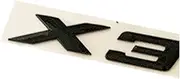 NPZPTFVFNR Letter Number Emblem Fit for BMW X3 Trunk Model Name Badge Car Styling Refitting Sticker Chrome Silver(Gloss Black)