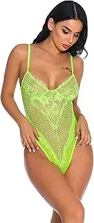 KELITCH Dessous Damen Spitze Sexy Soft Dessous Set Unterwäsche Nachthemd G-String Nachtwäsche Erotik Intimates Plus Size