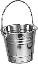 Stainless Steel Ice Bucket with Handle Portable Cold Water Storage Bucket for Home Bar Use Resistant Metal Drink Cooler Versatile Capacity for Ice Beer
