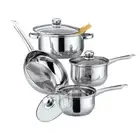 Classic 7 Piece Stainless Steel Cookware Set, Silver