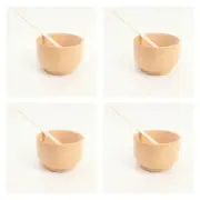 Set (4) Bamboo Rice Bowl Wooden Sustainable Biodegradeble EcoFriendly Chopstick