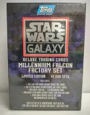 Topps Star Wars Deluxe Trading Cards Millenium Falcon Factory Set Sealed Box