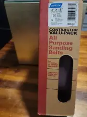 Norton ProSand 3"x18" Contracter All Purpose Sanding Belts 120 Fine Grit 5 Pack