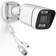 5MP Outdoor Security IP POE Camera Home Security Surveillance Camera with Smart Human/Car Detection Color Night Vision(8MP POE IP Camera w)