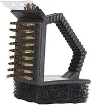 Toddmomy BBQ Brush Scraper Set Kitchen for Grill Porcelain Stainless Steel Cast Iron Cleaning Brush for BBQ Accessories