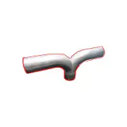 Redback Aluminised Y Piece - Single 100mm Inlet Twin 100mm Outlet