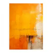 Yellow And Orange Abstract Painting Canvas Print
