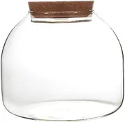 Glass Terrarium for Plants, 1600ml Plant Terrarium with Cork Lid, Large Opening Terrarium Jar for Mini Succulents Landscape Building, Floral Displays, Craft Collections and Etc. Terrarium Jar Glass