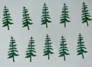 10 PINE TREE cardstock paper die cut embellishments