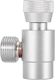 CO2 Refill Adapter, CO2 Carbonator Cylinder Refill Adapter Connector Kit CO2 Tank Accessories for TR21-4 Internal Thread Soda Tank(Silver-Without Pressure Gauge)