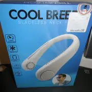 Cool Breeze Bladeless Neck Fan - 3 Speed Adjustment Rechargeable Battery UCB NIB