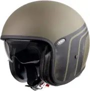 Premier Vintage Evo BTR, open face helmet , color: Matt Dark Green/Black , size: XS